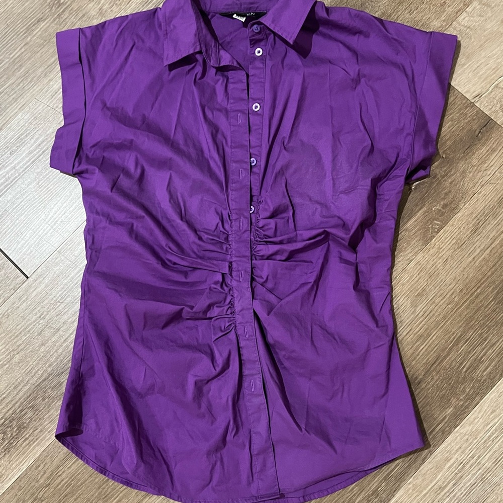 Purple Ralph Lauren Ruched Blouse